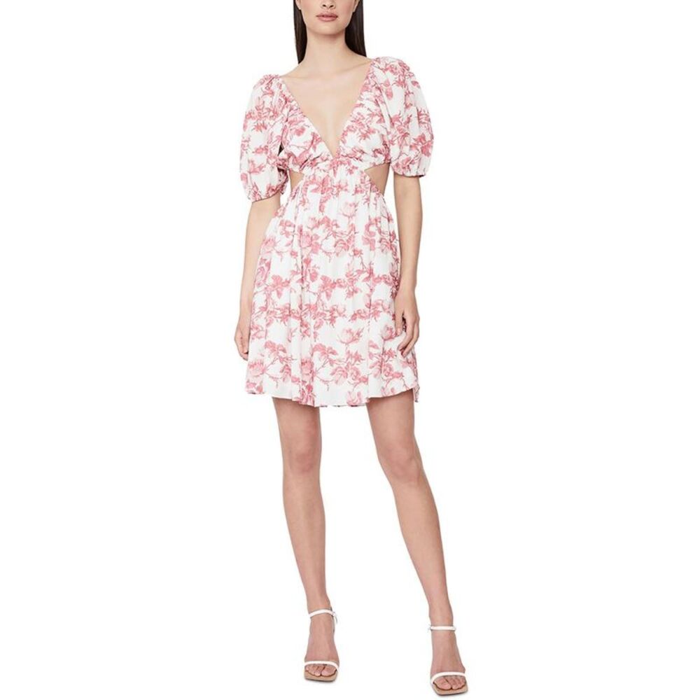Bardot Womens Eden Red Summer Cut-Out Short Mini Dress NWT